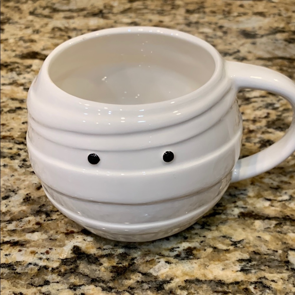 4/$10 White Mummy Mug - Halloween